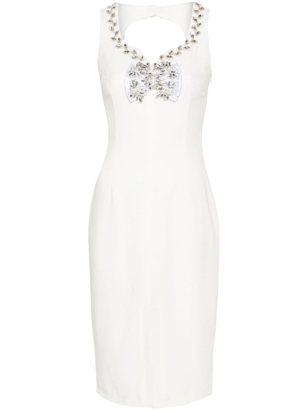 Loulou Odelle crystal-embellished midi dress - White von Loulou