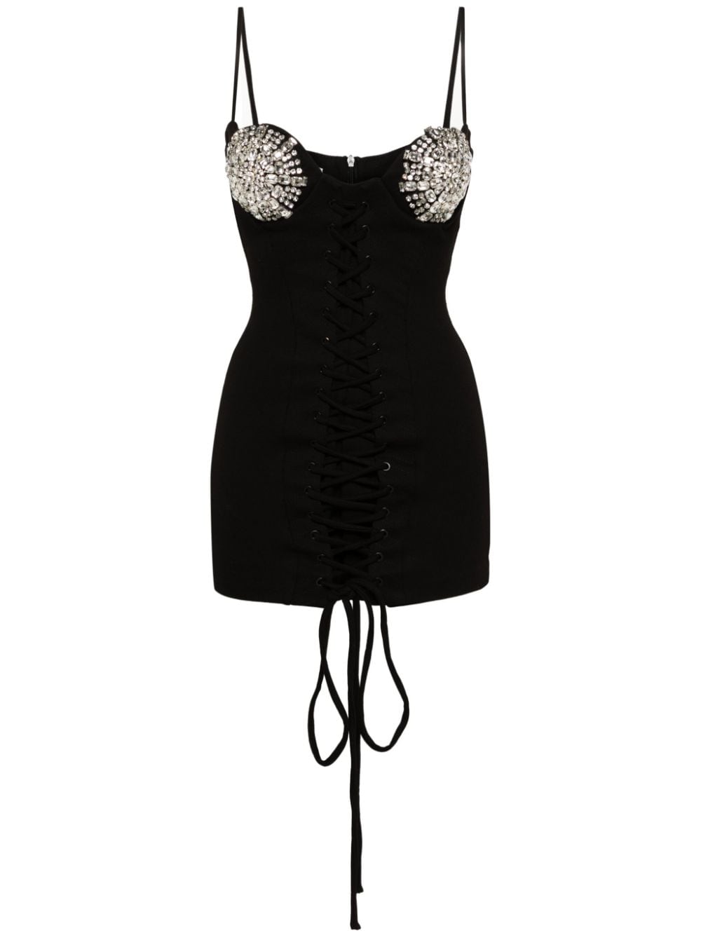Loulou corset-style twill minidress - Black von Loulou
