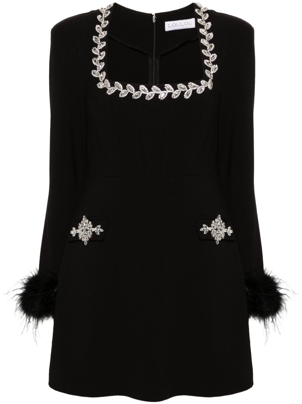 Loulou crystal-embellished crepe minidress - Black von Loulou