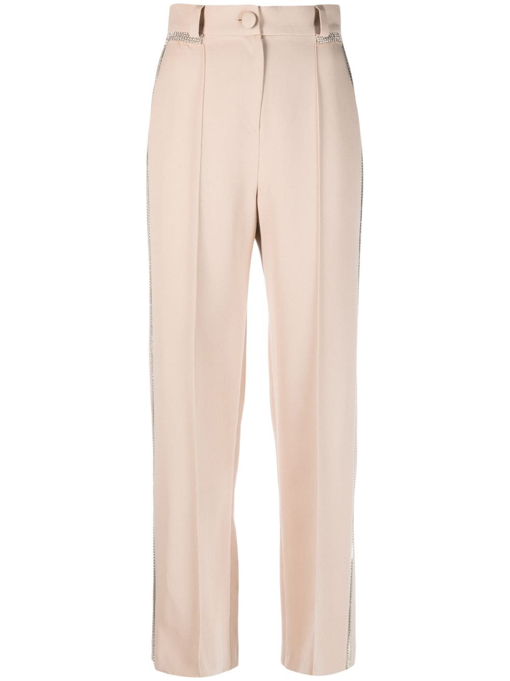 Loulou crystal-embellished straight-leg trousers - Neutrals von Loulou