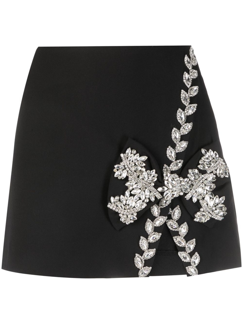 Loulou Mina embellished bow-detail miniskirt - Black von Loulou