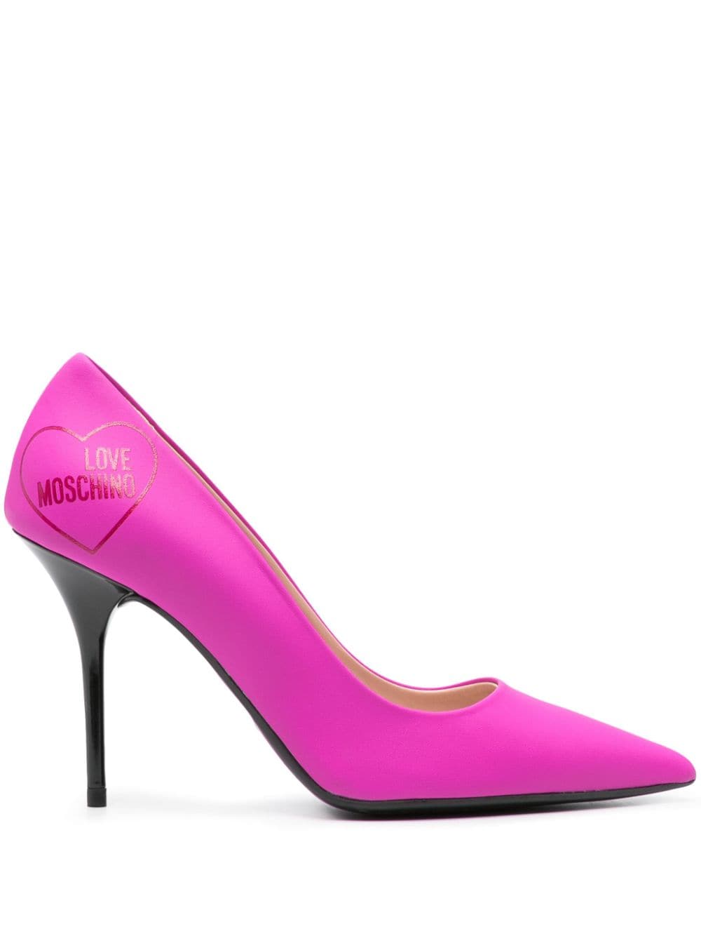 Love Moschino 100mm leather pumps - Pink von Love Moschino