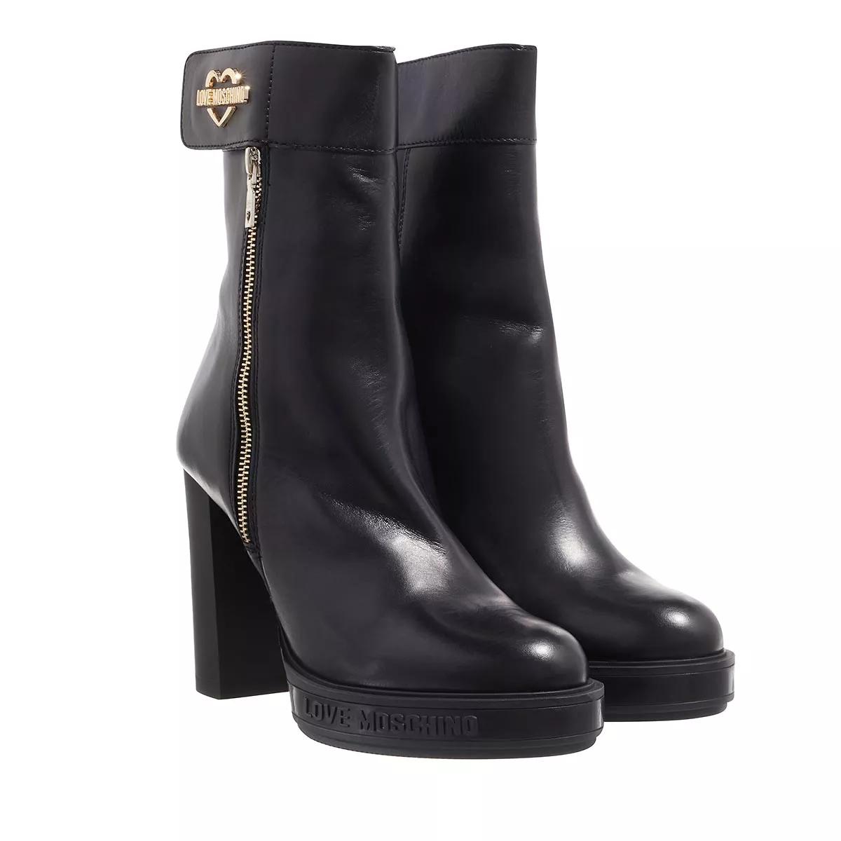 Love Moschino Boots & Stiefeletten - Sca.Nod.Carro100 Vitello - Gr. 37 (EU) - in Schwarz - für Damen von Love Moschino