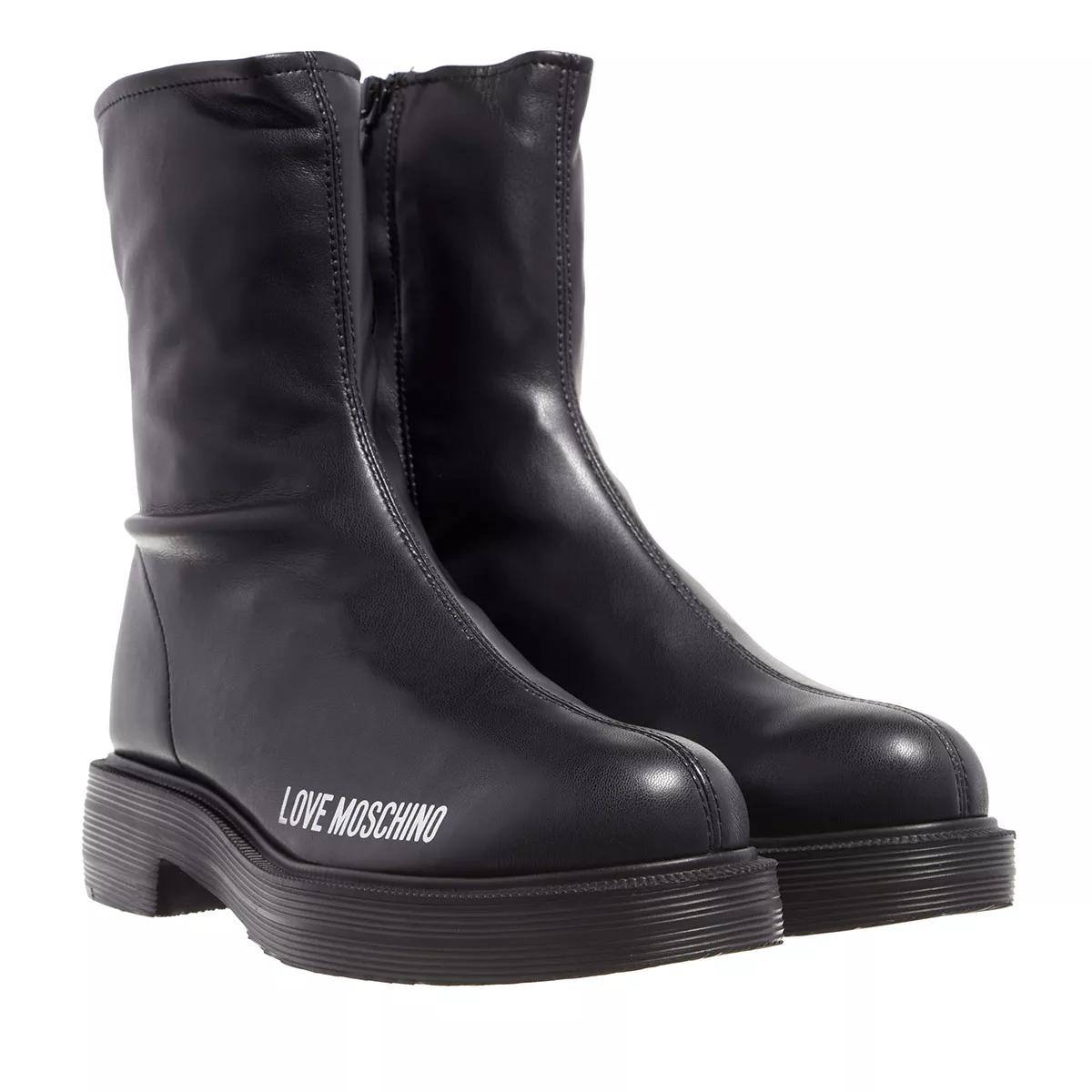 Love Moschino Boots & Stiefeletten - St.Ttod.City40 Stretch Pu - Gr. 37 (EU) - in Schwarz - für Damen von Love Moschino