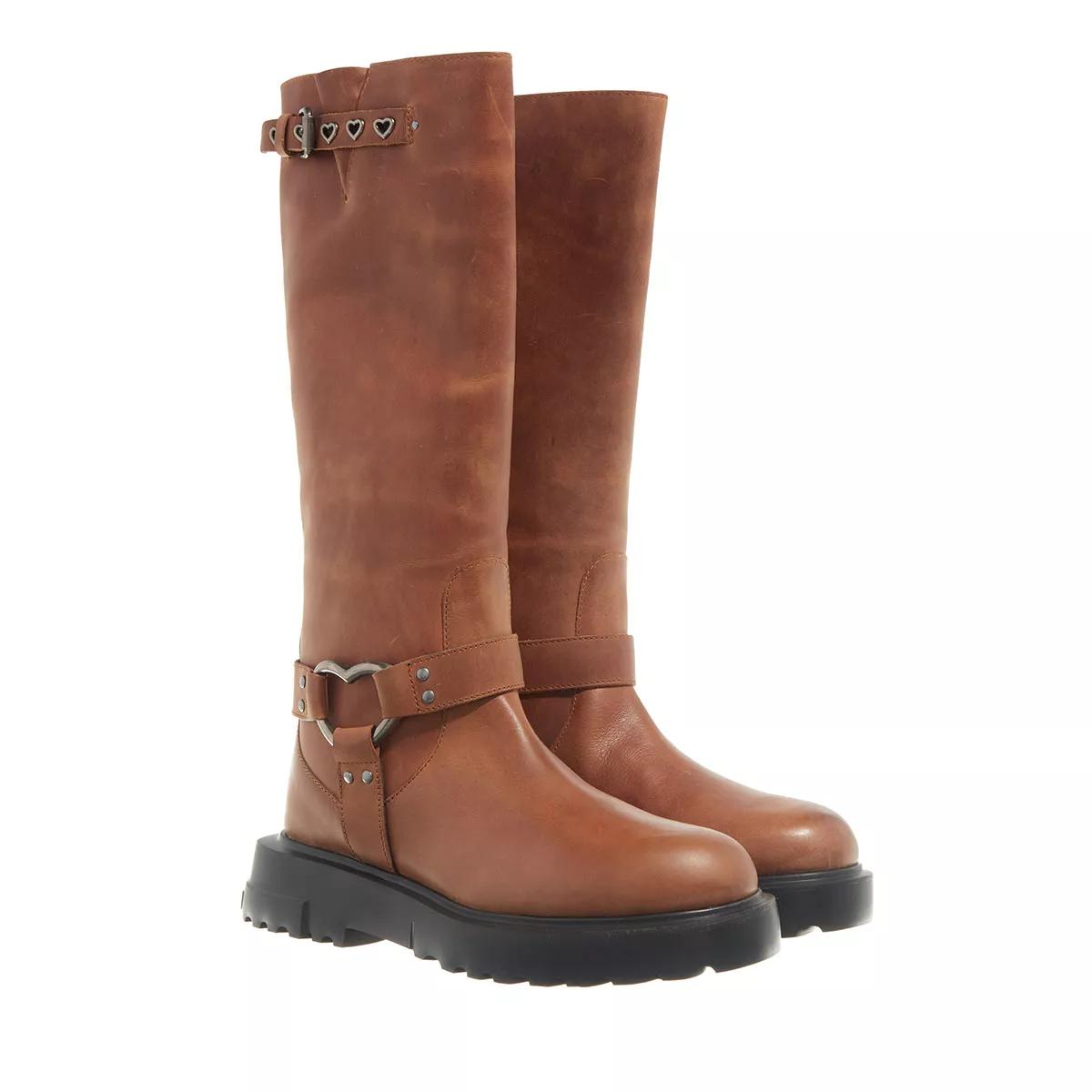 Love Moschino Boots & Stiefeletten - St.Ttod.Square40 Vit.Sport. - Gr. 38 (EU) - in Cognacbraun - für Damen von Love Moschino