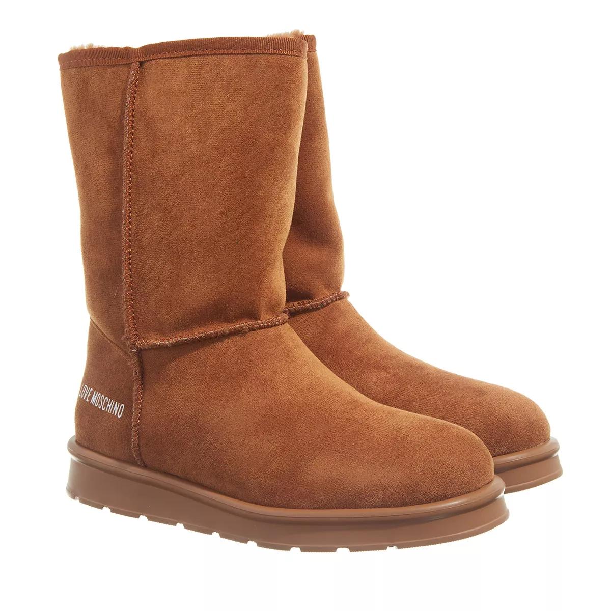 Love Moschino Boots & Stiefeletten - St.Ttod.Winter30 Velour Pu - Gr. 38 (EU) - in Cognacbraun - für Damen von Love Moschino