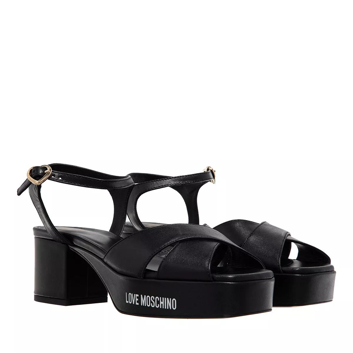 Love Moschino Sandalen - Rubber Logo - Gr. 38 (EU) - in Schwarz - für Damen von Love Moschino