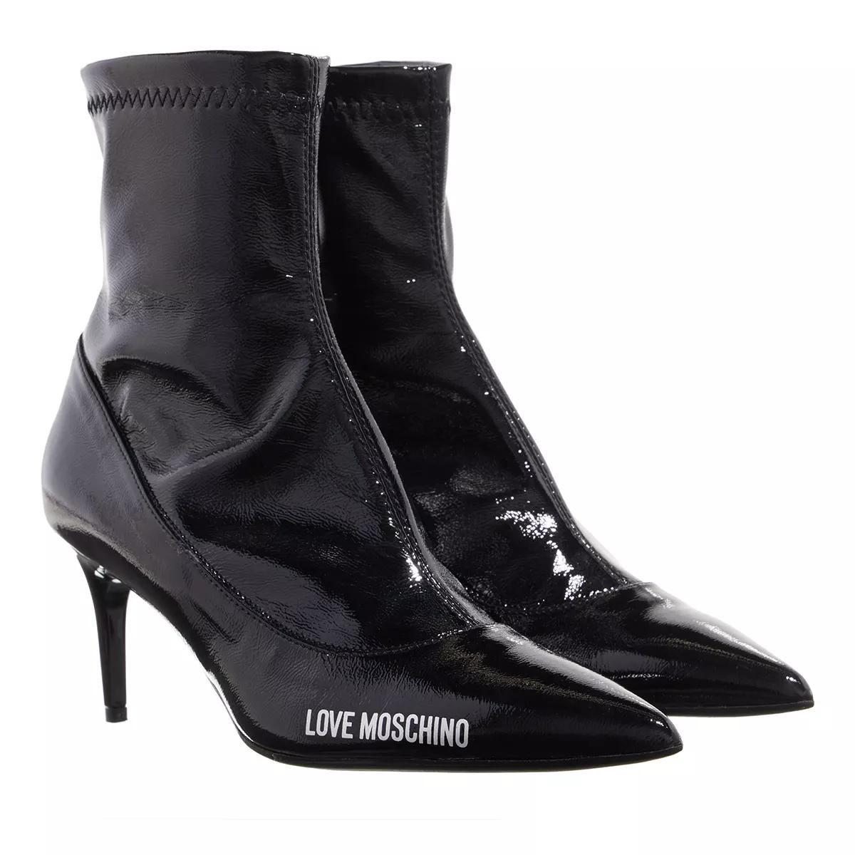 Love Moschino Boots & Stiefeletten - Sca.Nod.Spillo70 Stretch Pat.Pu - Gr. 40 (EU) - in Schwarz - für Damen von Love Moschino