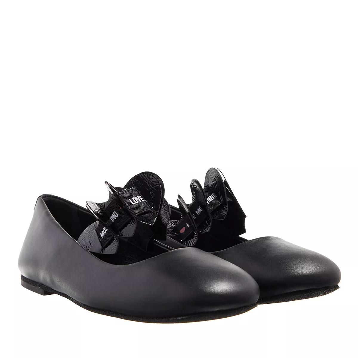 Love Moschino Slipper & Pantoletten - Flower Heart - Gr. 37 (EU) - in Schwarz - für Damen von Love Moschino