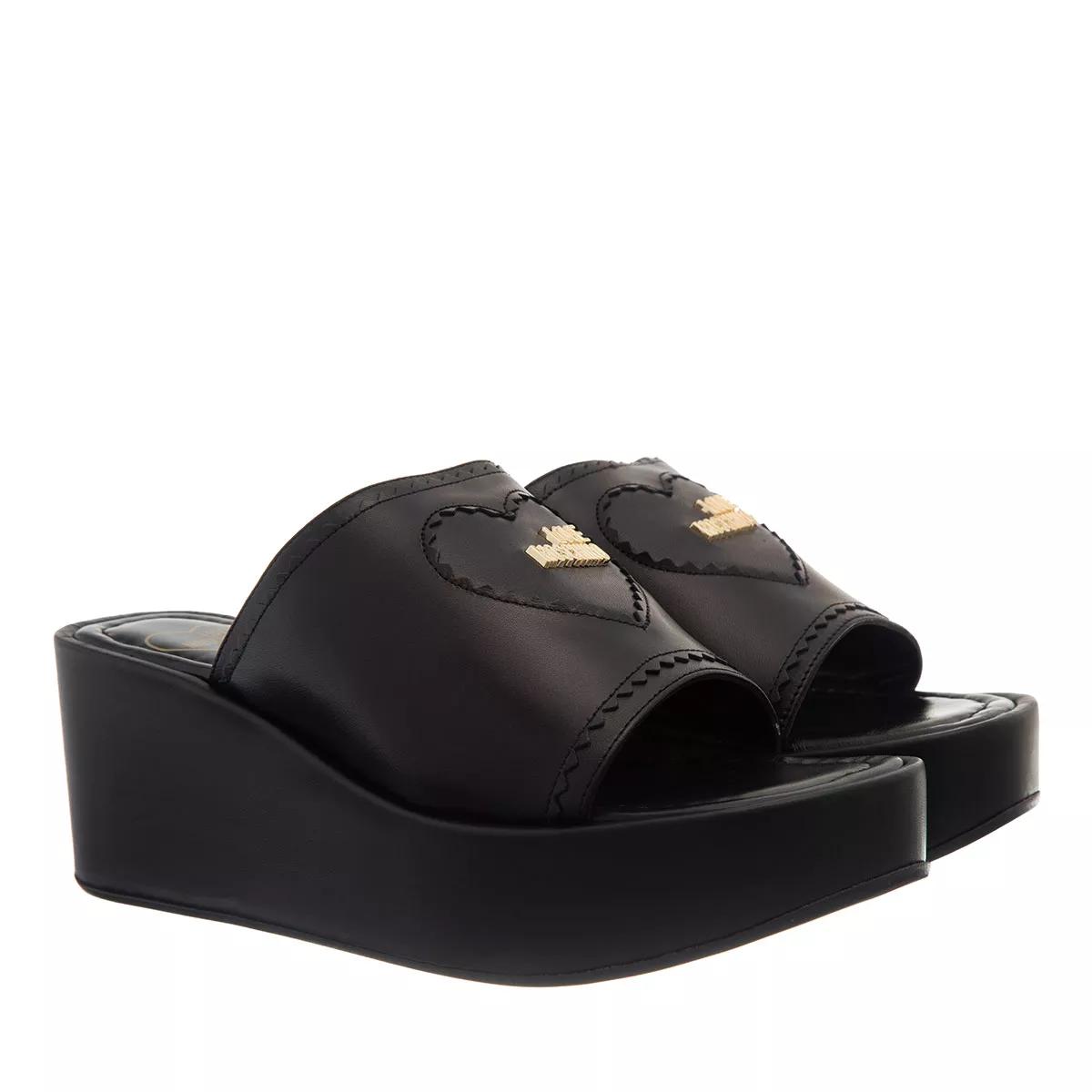 Love Moschino Slipper & Pantoletten - Love Moschino Wedge - Gr. 37 (EU) - in Schwarz - für Damen von Love Moschino