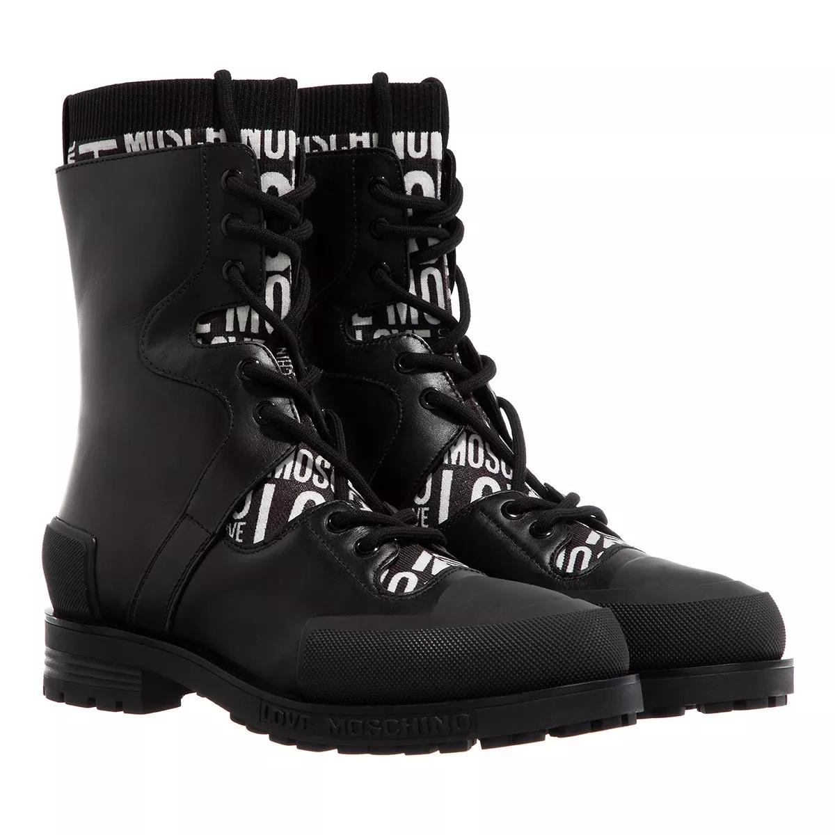 Love Moschino Boots & Stiefeletten - St.Ttod.Daily40 Calza Logo - Gr. 36 (EU) - in Schwarz - für Damen von Love Moschino