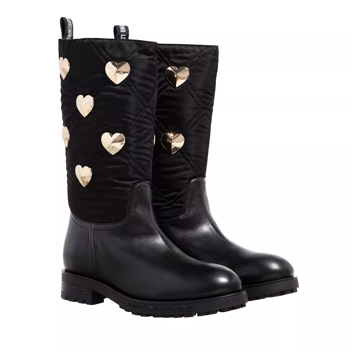 Love Moschino Boots & Stiefeletten - St.Ttod.Daily40 Vitello+Nylon - Gr. 36 (EU) - in Schwarz - für Damen von Love Moschino