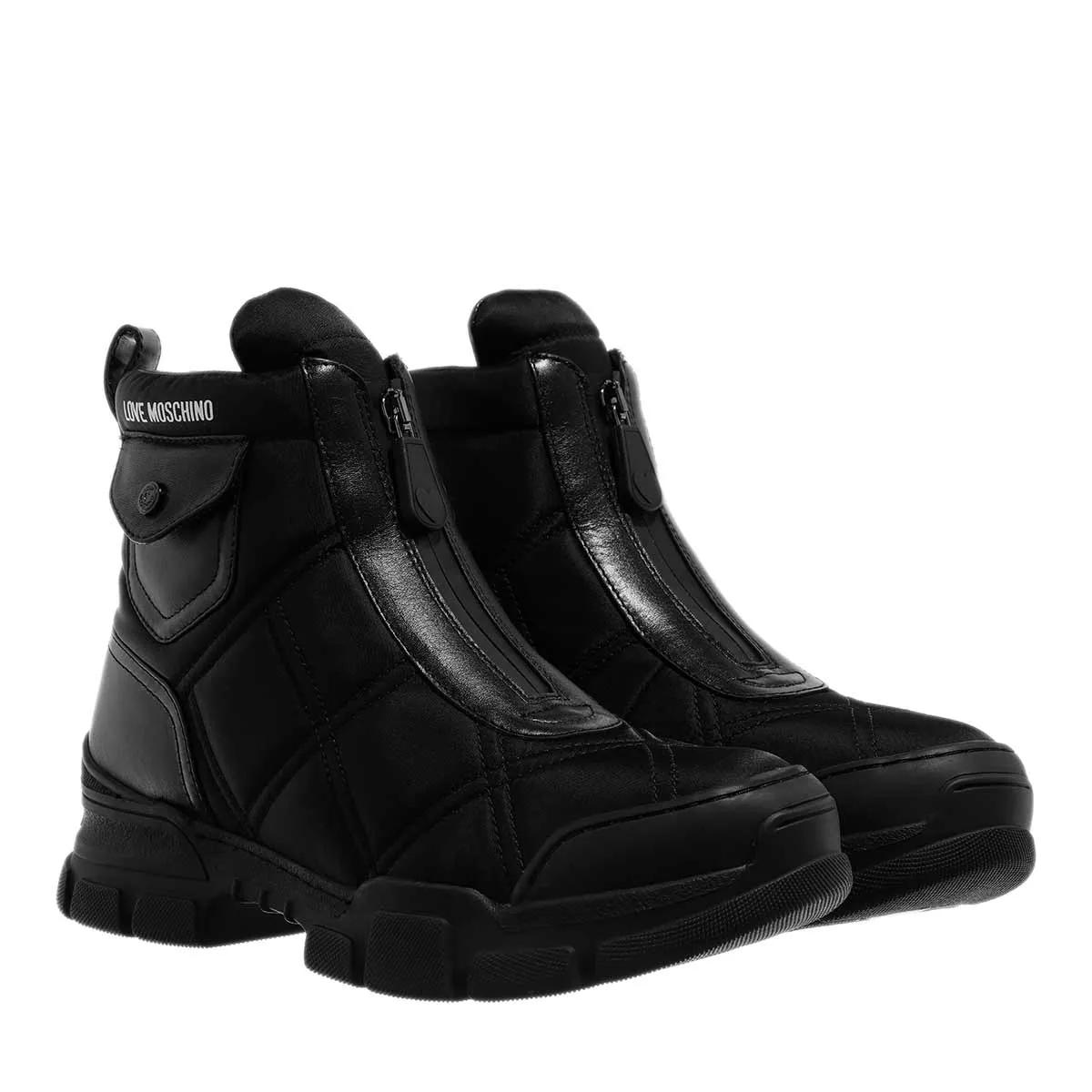 Love Moschino Boots & Stiefeletten - Sneakerd.Trek45 Vitello+Nylon - Gr. 39 (EU) - in Schwarz - für Damen von Love Moschino