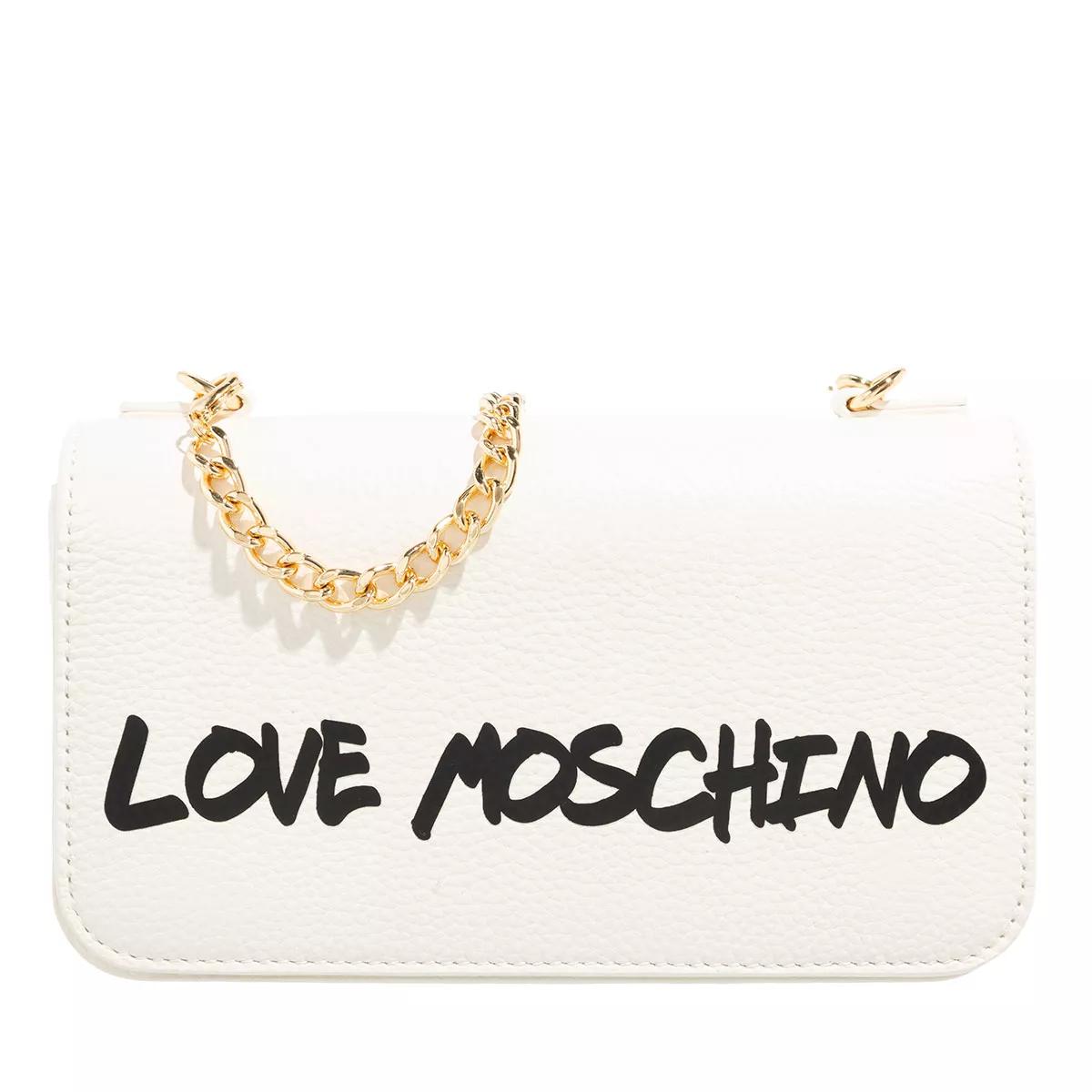Love Moschino Umhängetasche - Graffiti - Gr. unisize - in Creme - für Damen von Love Moschino