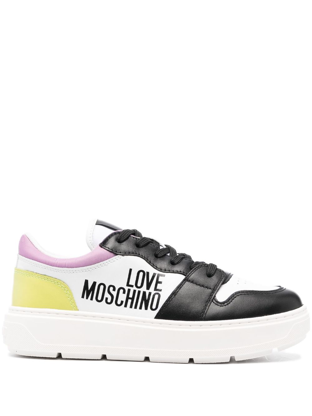 Love Moschino colour-block logo-print sneakers - White von Love Moschino