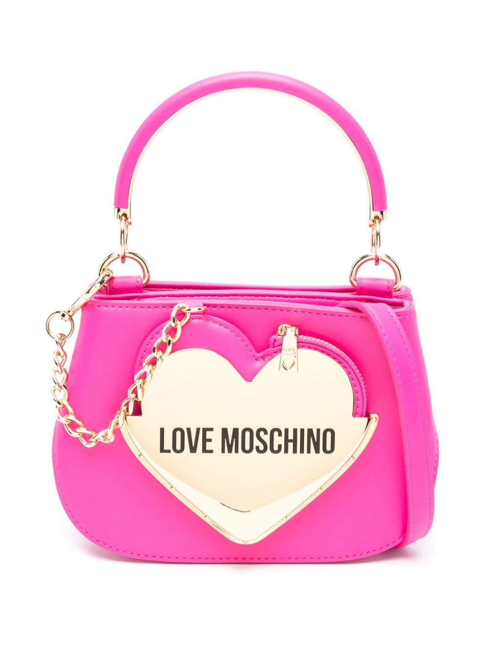 Love Moschino enamelled-logo mini tote bag - Pink von Love Moschino