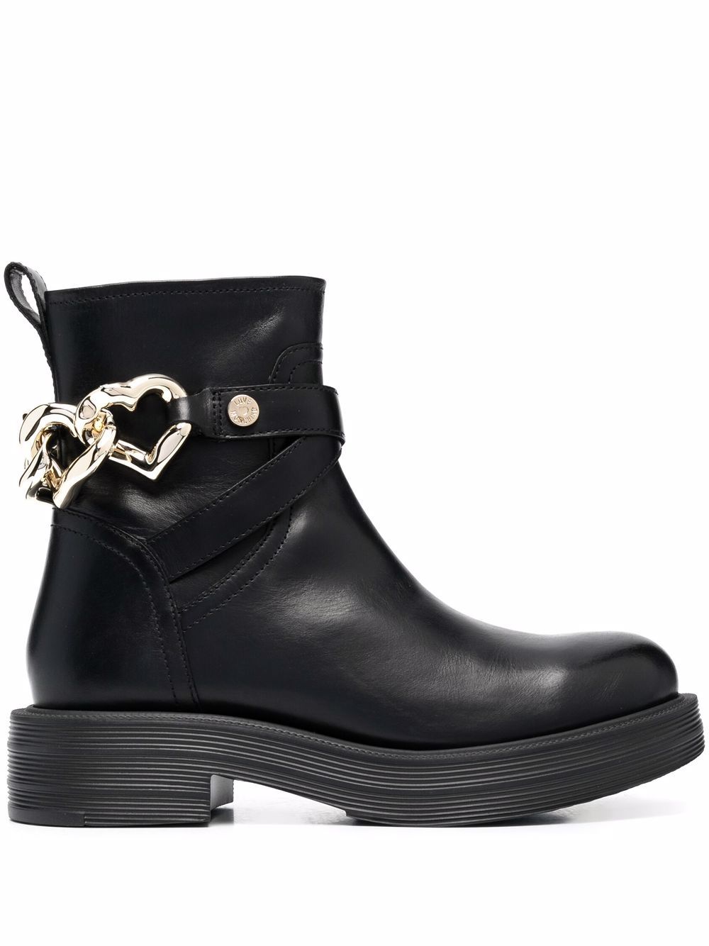 Love Moschino heart-charm ankle boots - Black von Love Moschino