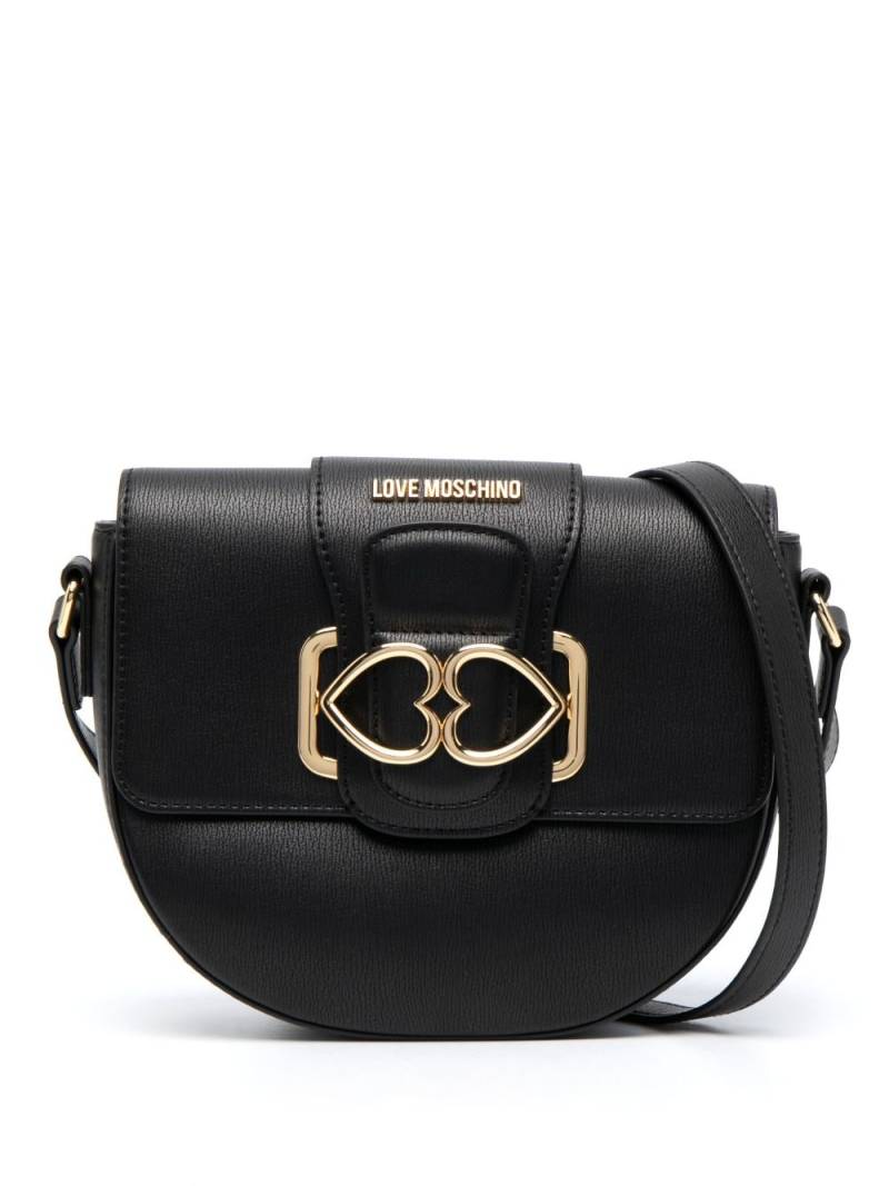 Love Moschino heart-plaque cross-body bag - Black von Love Moschino