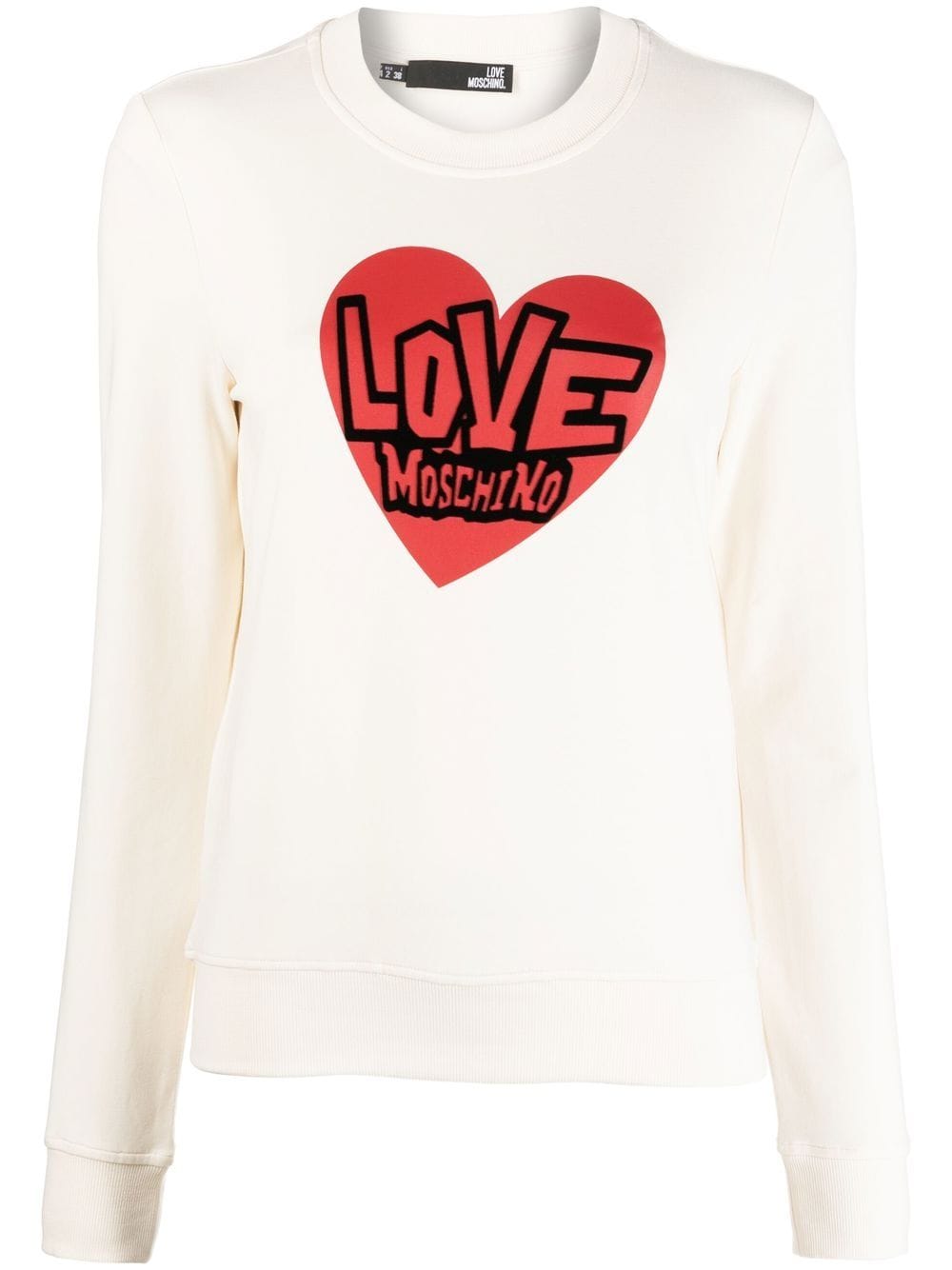 Love Moschino heart-print logo sweatshirt - White von Love Moschino