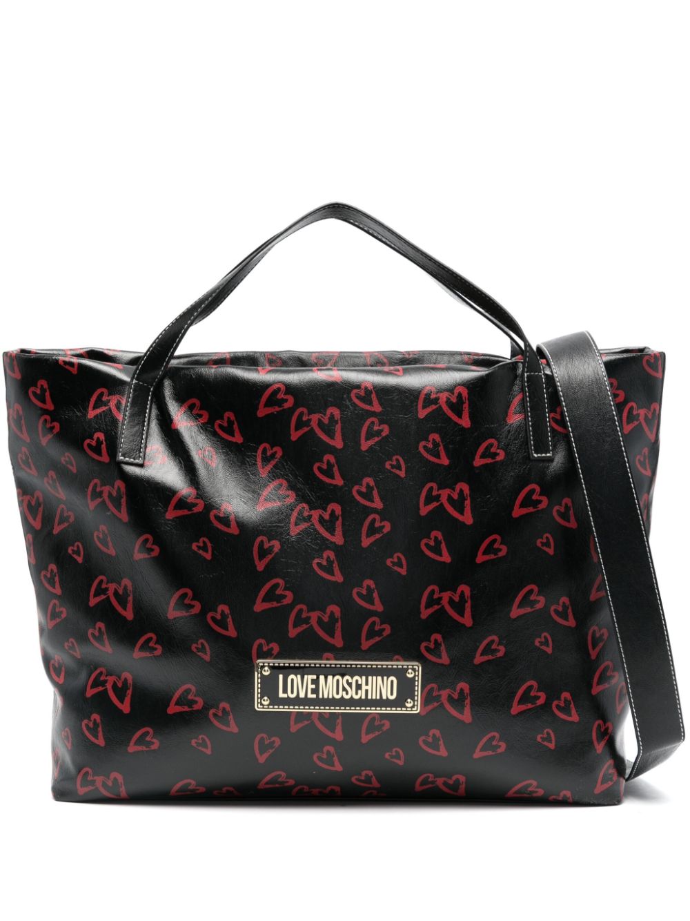 Love Moschino heart-print tote bag - Black von Love Moschino