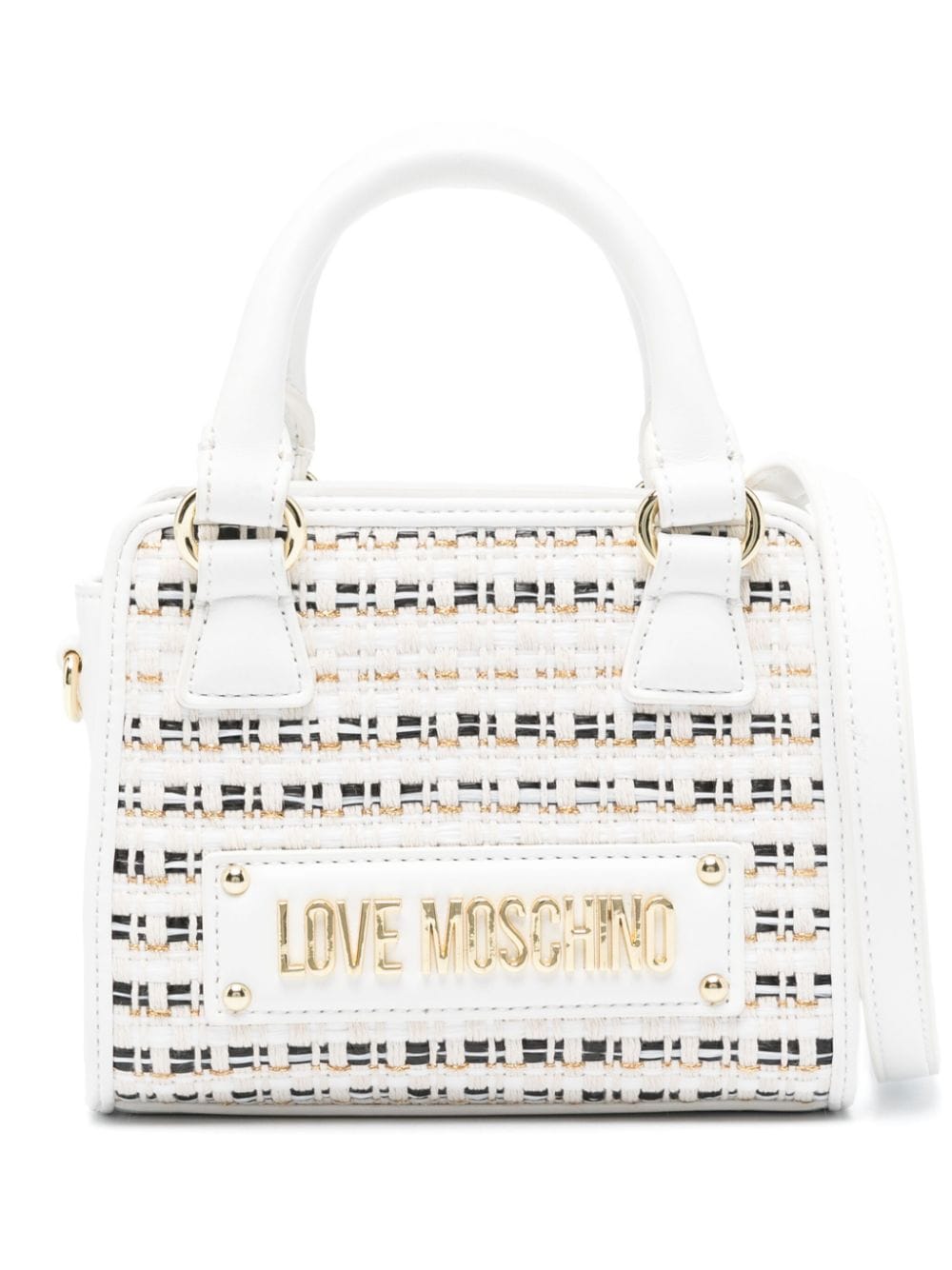 Love Moschino jacquard mini bag - White von Love Moschino