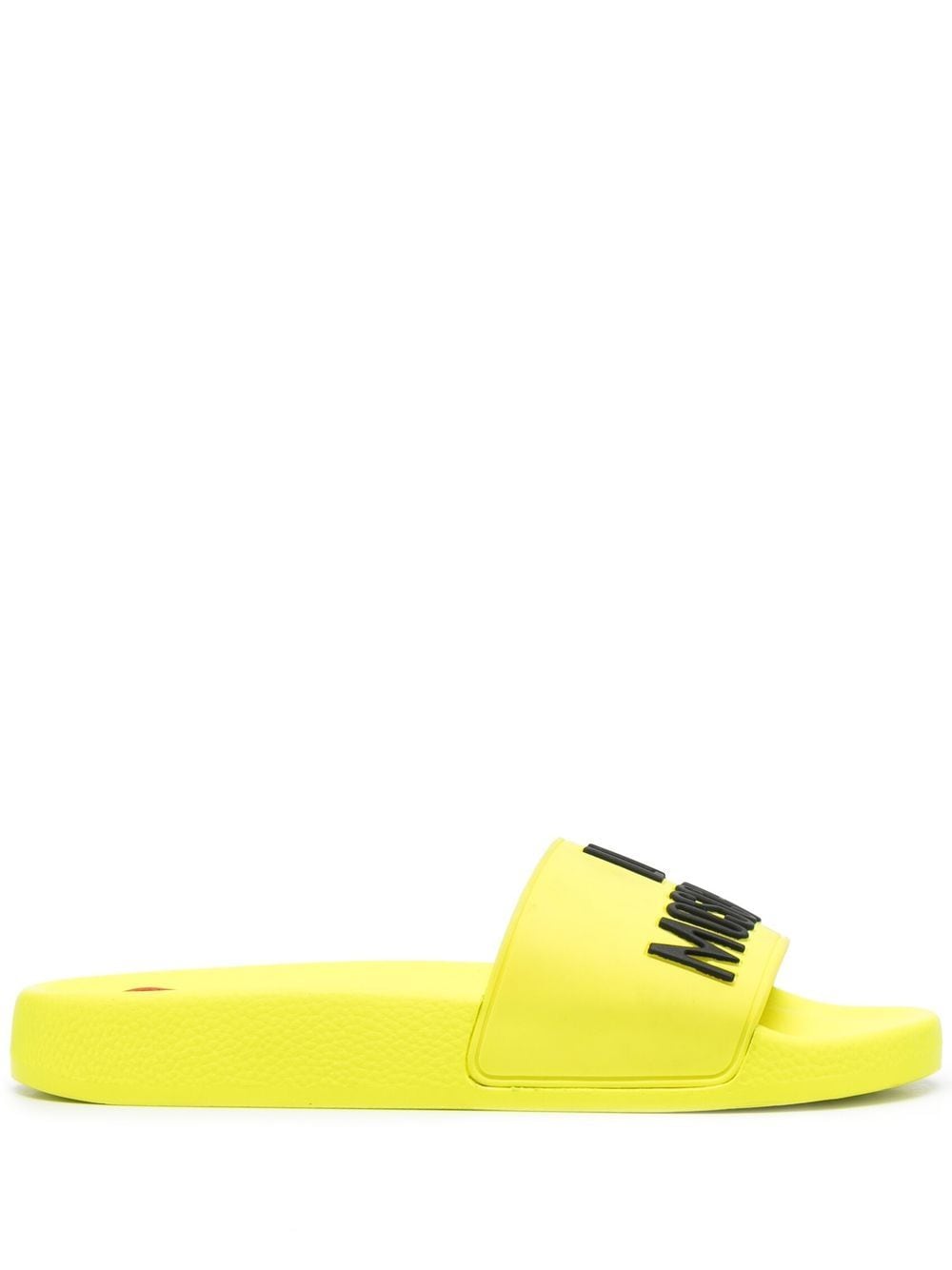 Love Moschino logo-embossed slides - Yellow von Love Moschino