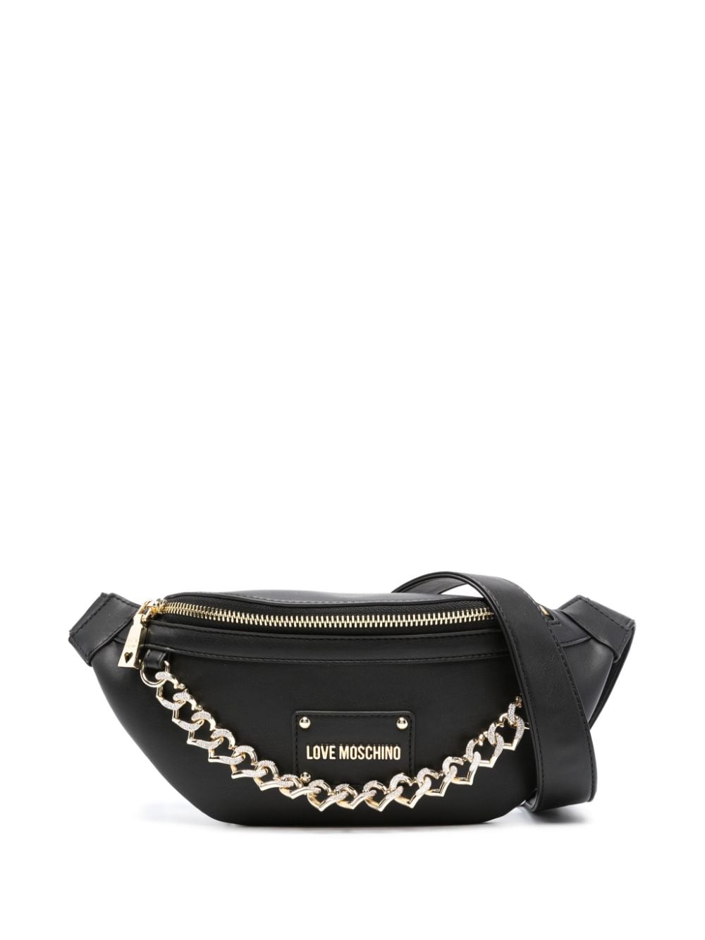 Love Moschino logo-lettering belt bag - Black von Love Moschino