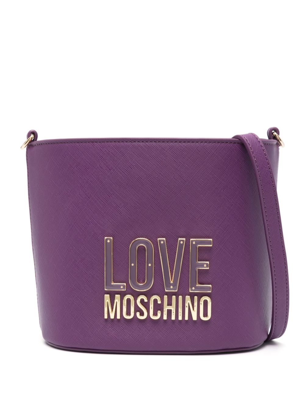 Love Moschino logo-lettering bucket bag - Purple von Love Moschino