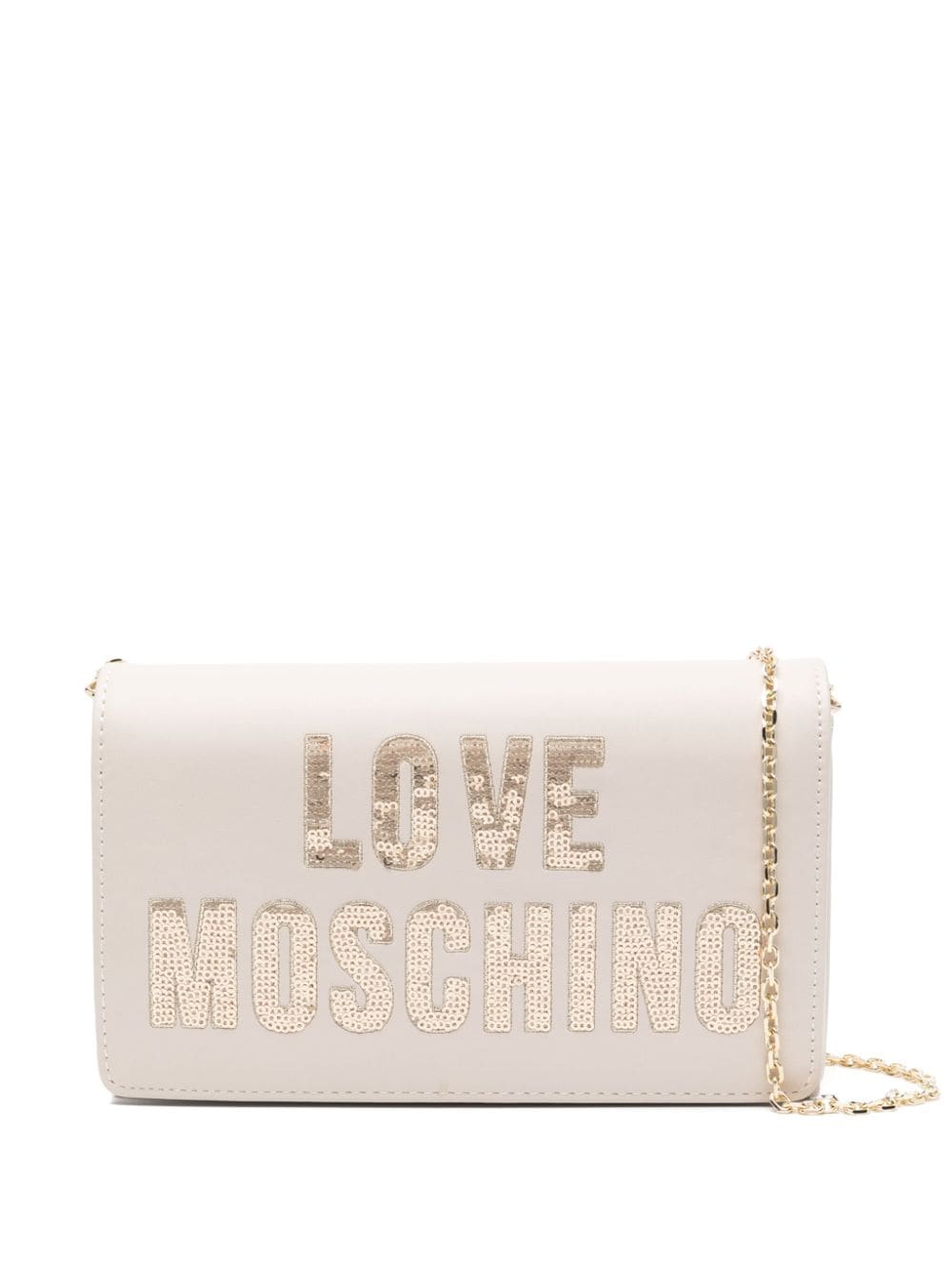 Love Moschino logo-lettering cross body bag - Neutrals von Love Moschino