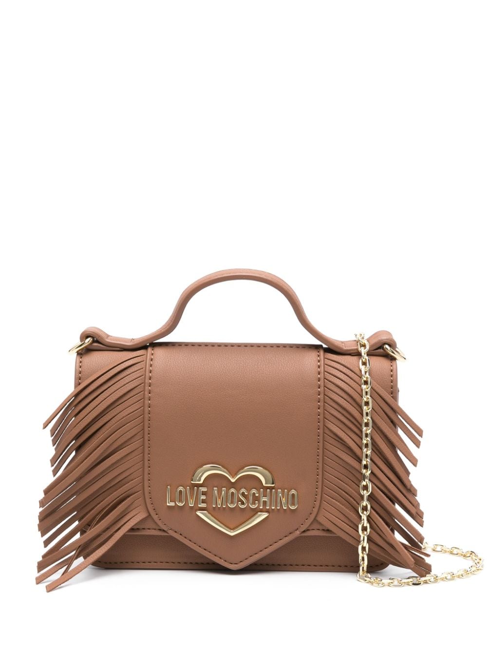 Love Moschino logo-lettering fringed tote bag - Brown von Love Moschino