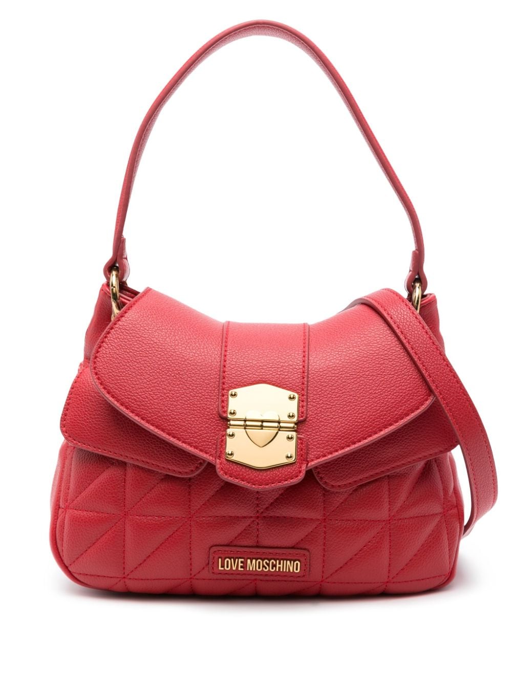 Love Moschino logo-lettering quilted tote bag - Red von Love Moschino