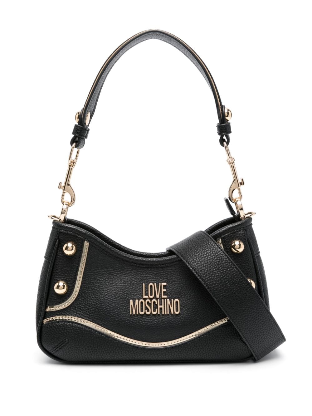 Love Moschino logo-lettering shoulder bag - Black von Love Moschino