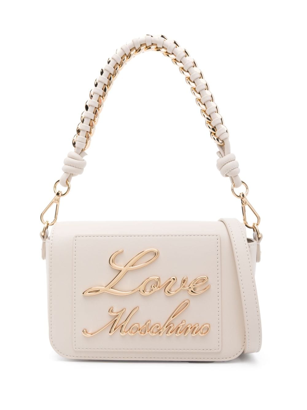 Love Moschino logo-lettering shoulder bag - Neutrals von Love Moschino