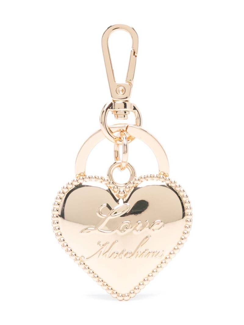 Love Moschino logo-embossed heart keyring - Gold von Love Moschino
