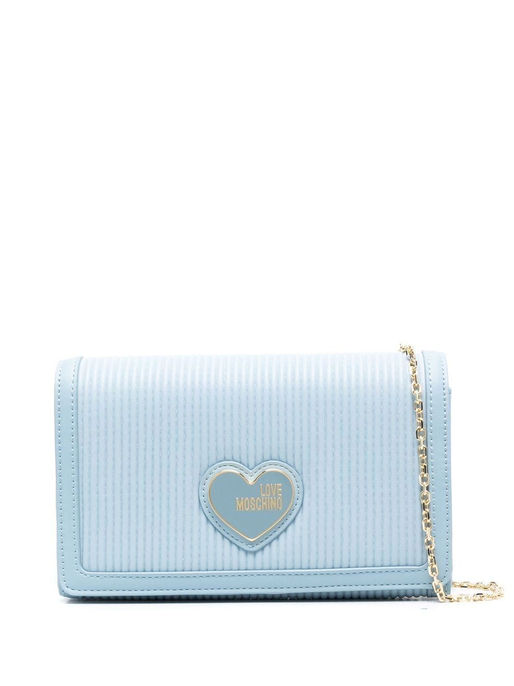Love Moschino logo-patch satchel bag - Blue