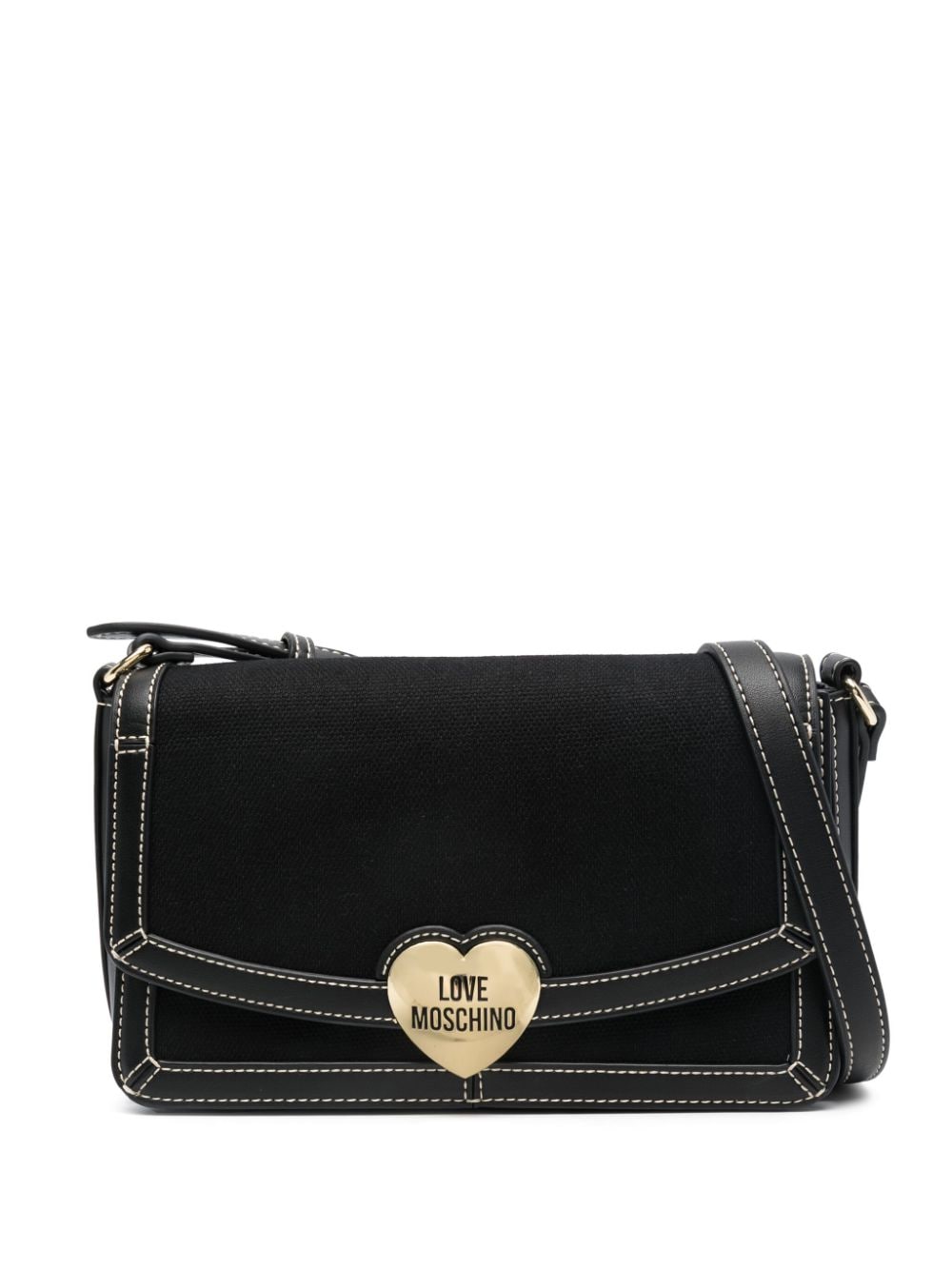 Love Moschino logo-patch shoulder bag - Black von Love Moschino