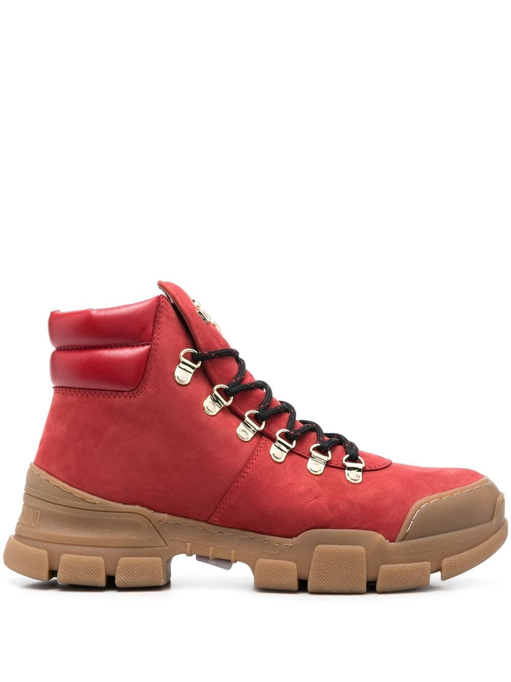 Love Moschino logo-plaque 50mm hiking boots - Red von Love Moschino