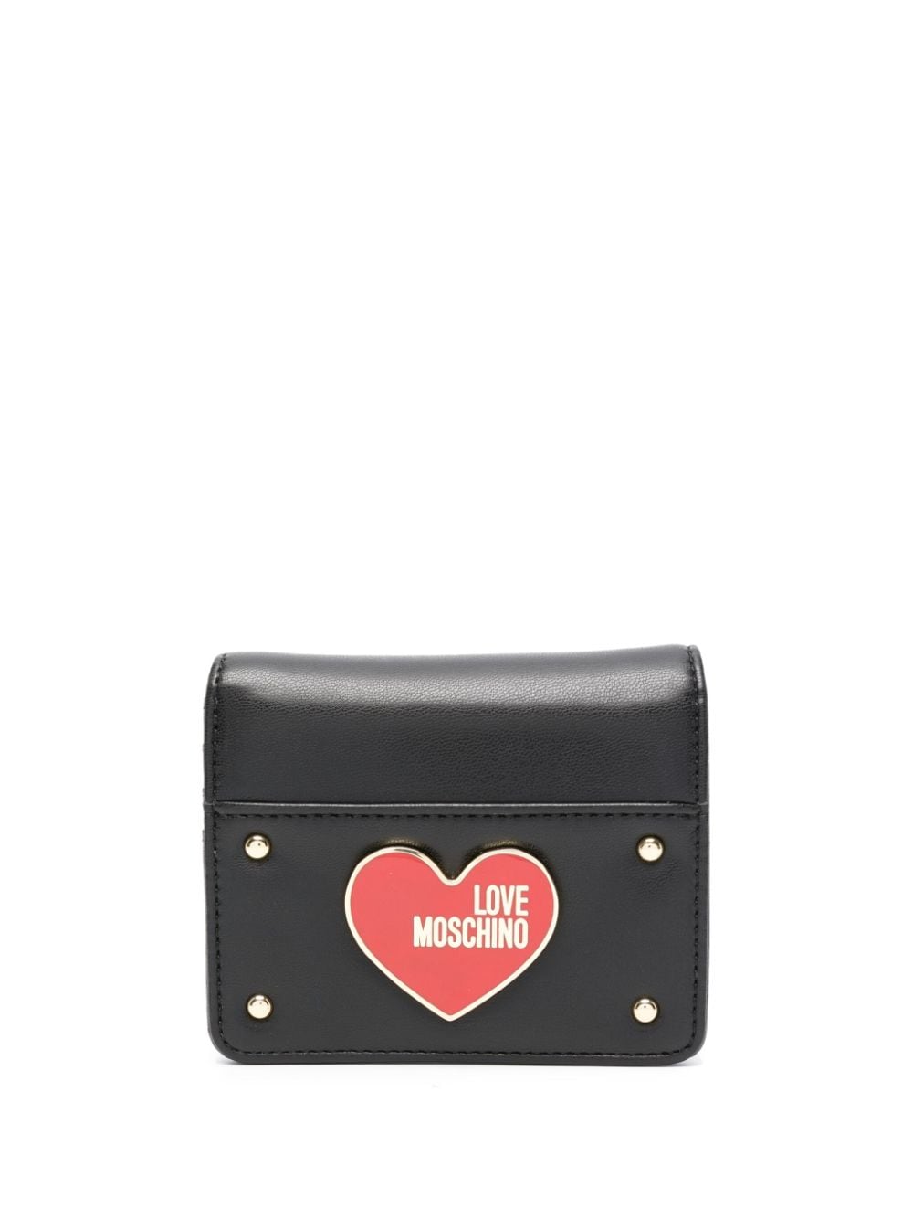 Love Moschino logo-plaque bi-fold wallet - Black von Love Moschino