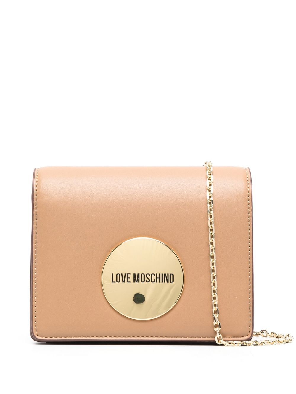 Love Moschino logo-plaque crossbody-bag - Neutrals von Love Moschino