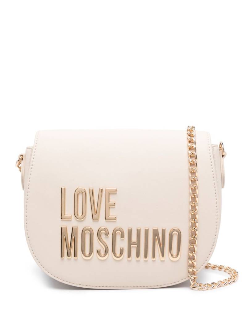 Love Moschino logo-plaque crossbody bag - Neutrals von Love Moschino