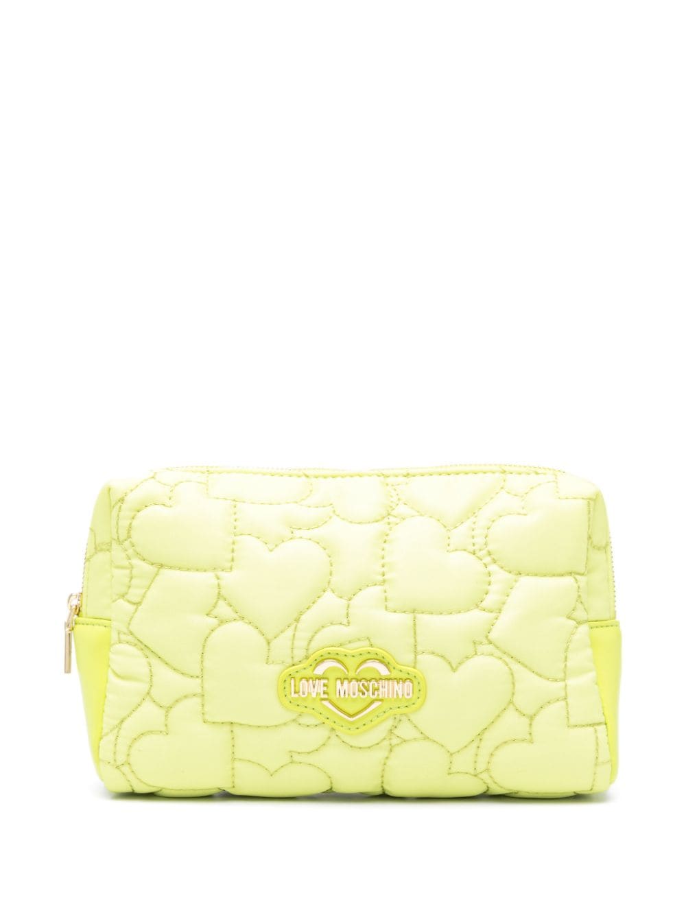 Love Moschino logo-plaque quilted bag - Yellow von Love Moschino