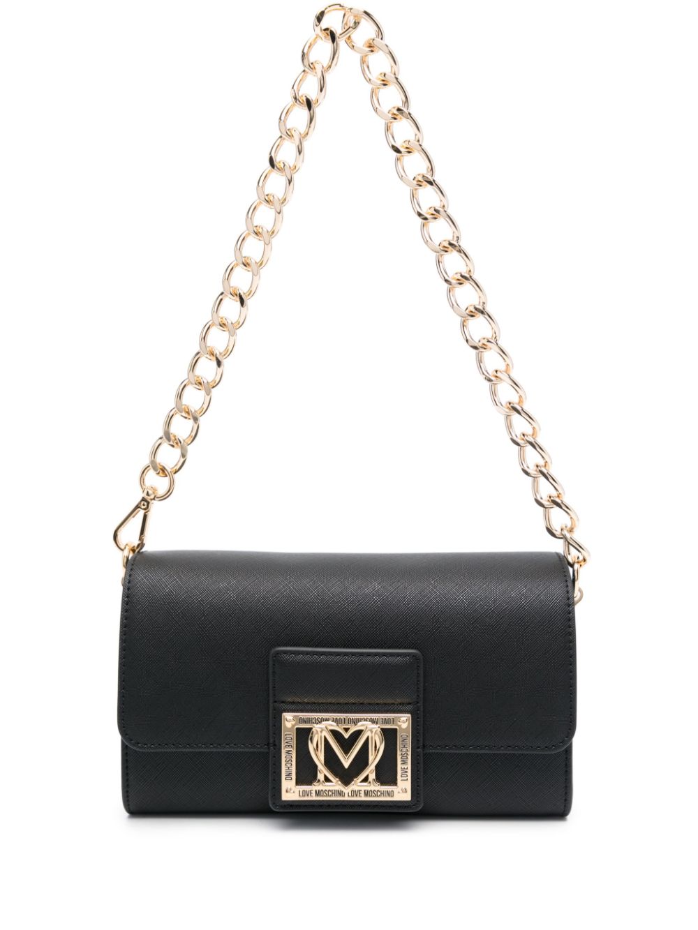 Love Moschino logo-plaque shoulder bag - Black von Love Moschino