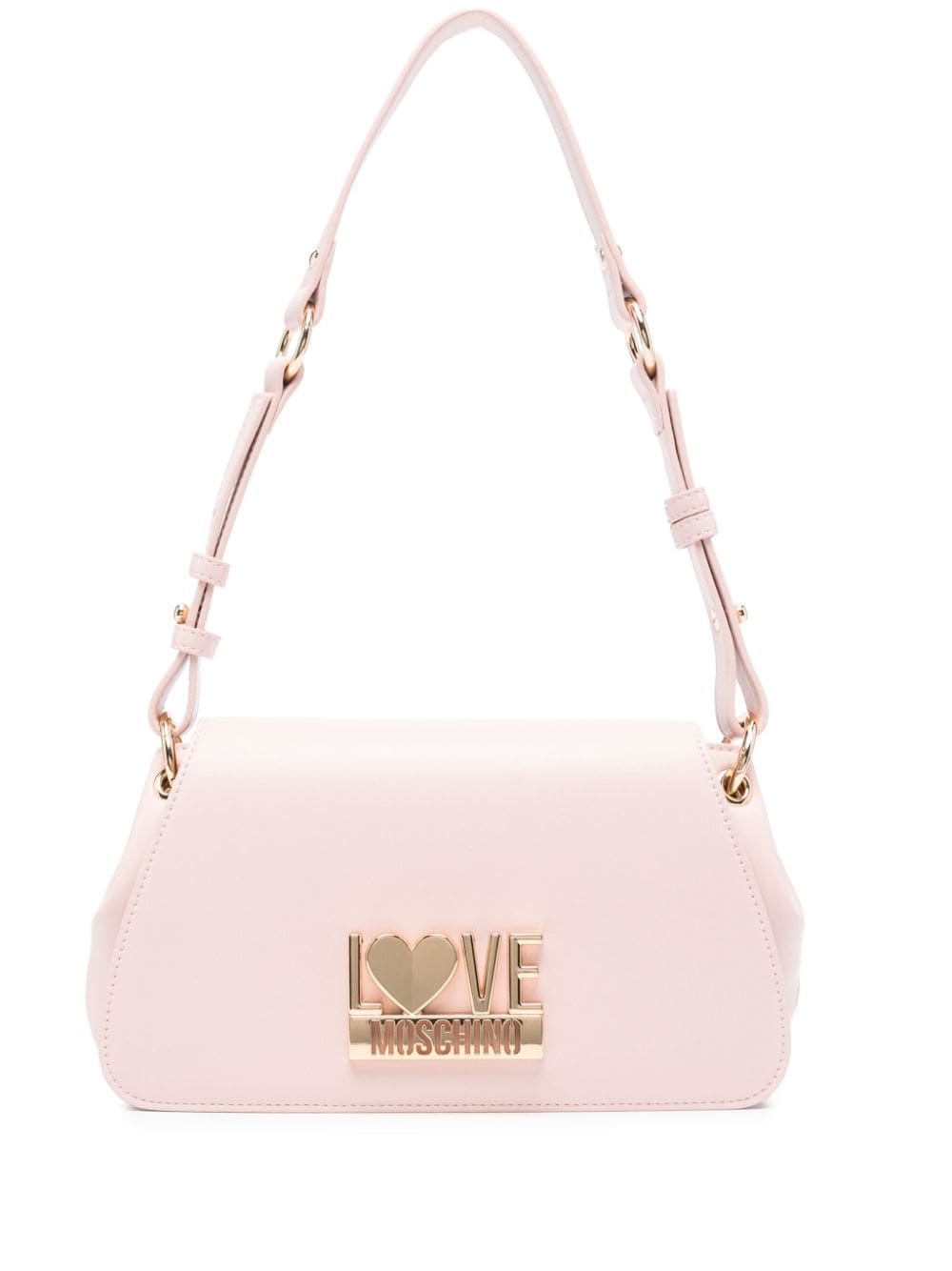 Love Moschino logo-plaque shoulder bag - Pink von Love Moschino