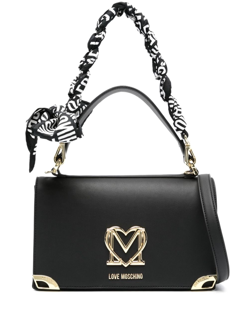 Love Moschino logo-plaque tote bag - Black von Love Moschino