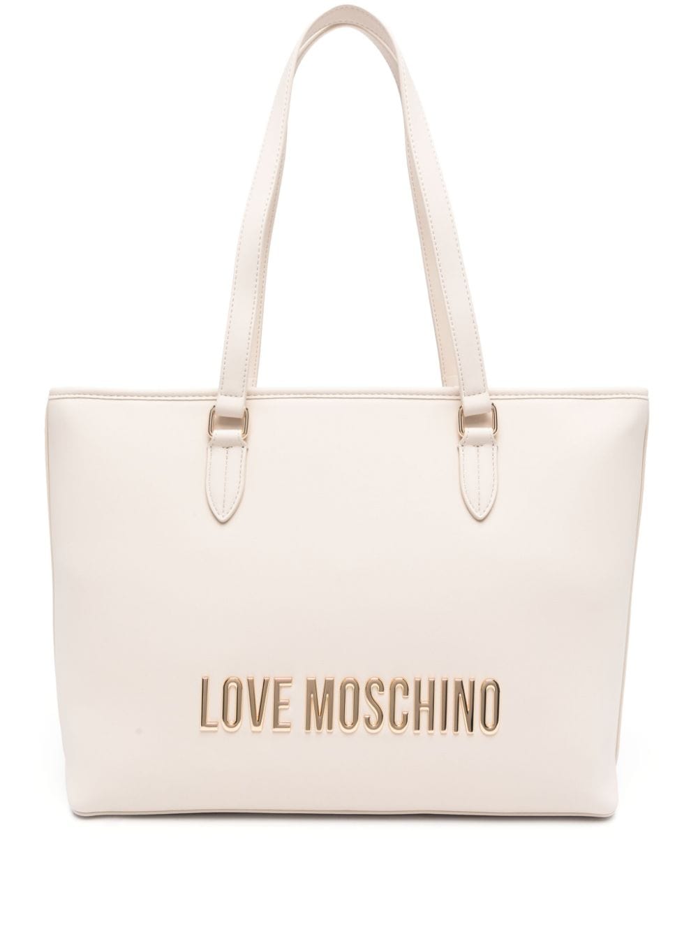 Love Moschino logo-plaque tote bag - Neutrals von Love Moschino