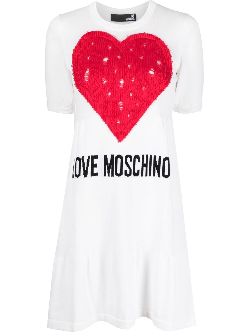 Love Moschino logo-print T-shirt dress - White von Love Moschino