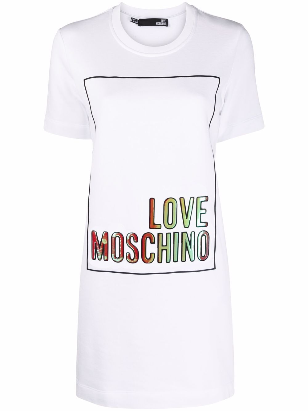 Love Moschino logo-print T-shirt dress - White von Love Moschino