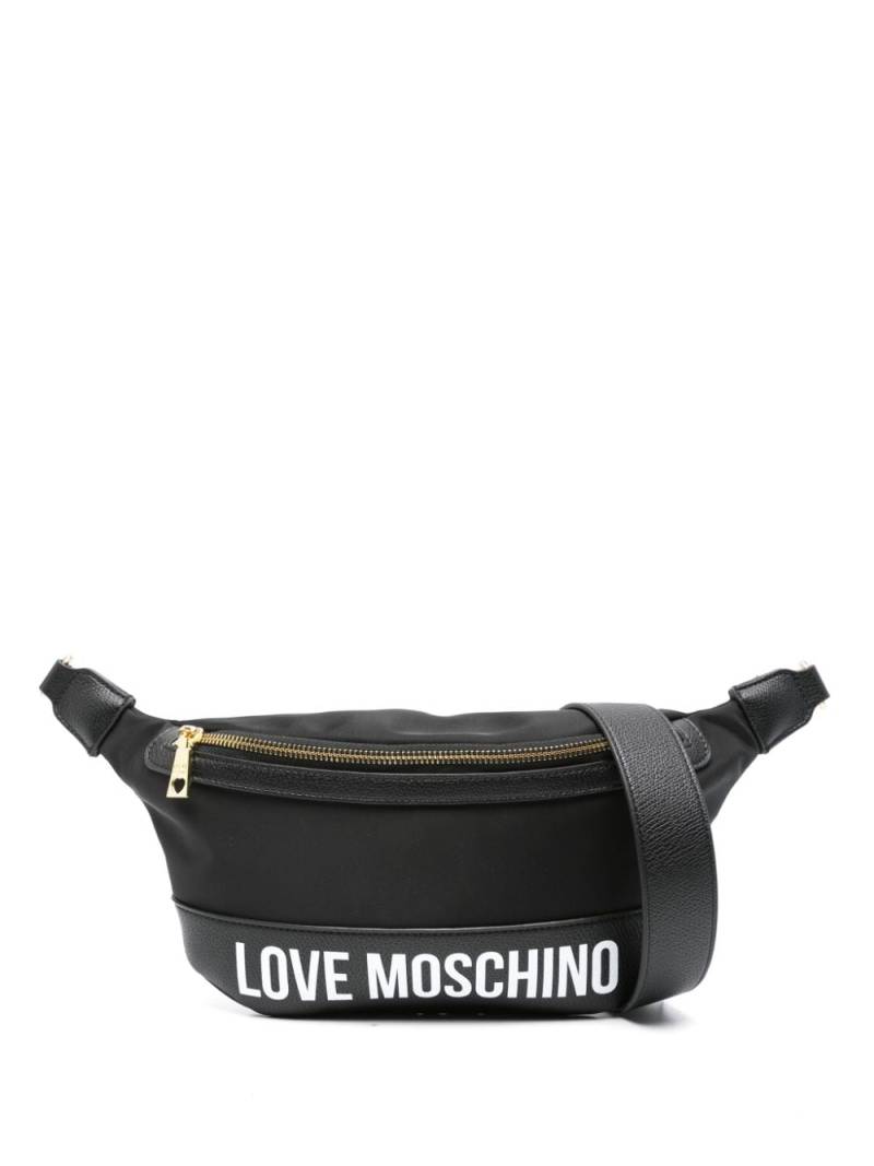 Love Moschino logo-print belt bag - Black von Love Moschino