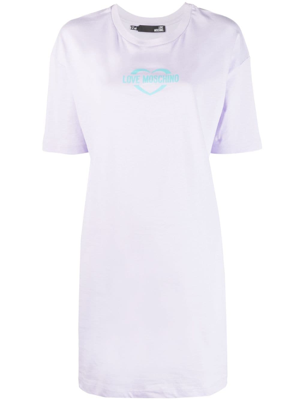 Love Moschino logo-print cotton T-shirt dress - Purple von Love Moschino