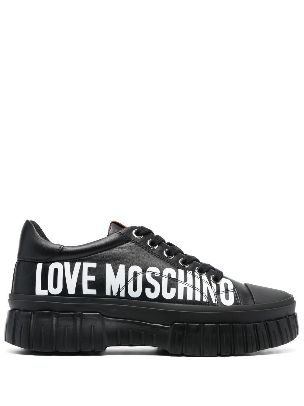 Love Moschino logo-print low-top sneakers - Black von Love Moschino